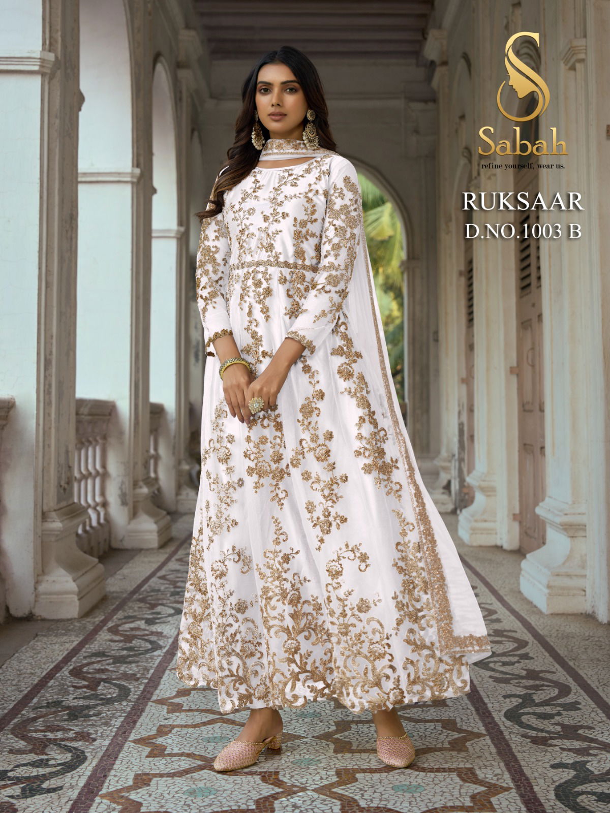 Sabah Ruksaar 1003 Color Plus By F K Wedding Salwar Suits Catalog